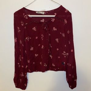 Burgundy Hollister blouse